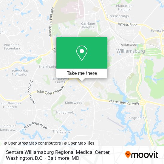 Mapa de Sentara Williamsburg Regional Medical Center