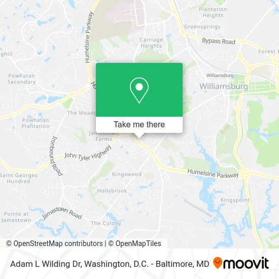 Adam L Wilding Dr map