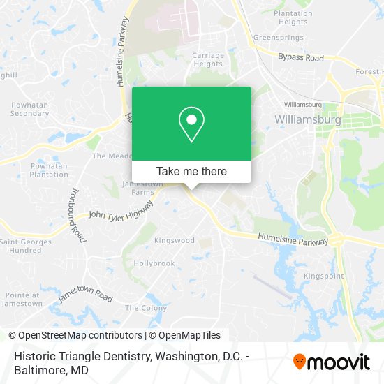Mapa de Historic Triangle Dentistry