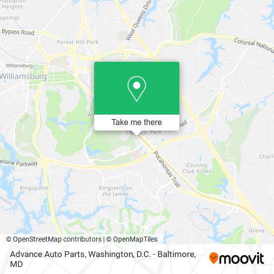 Advance Auto Parts map