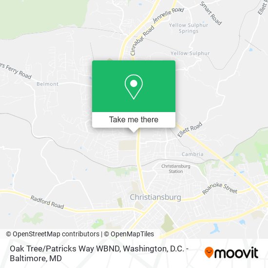 Oak Tree/Patricks Way WBND map