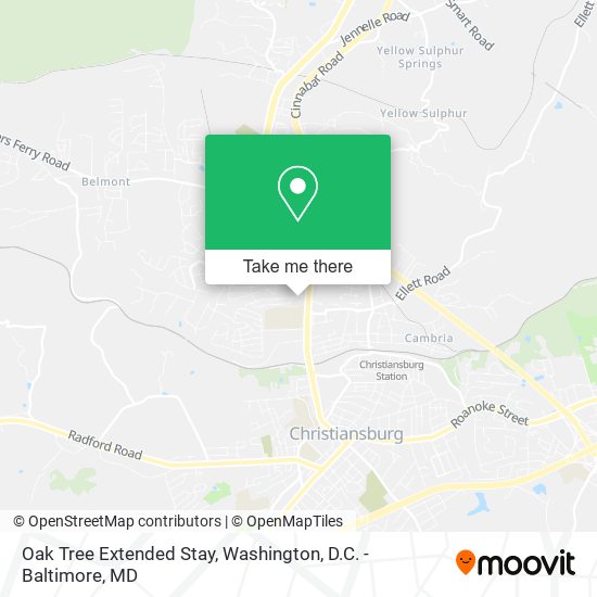 Oak Tree Extended Stay map