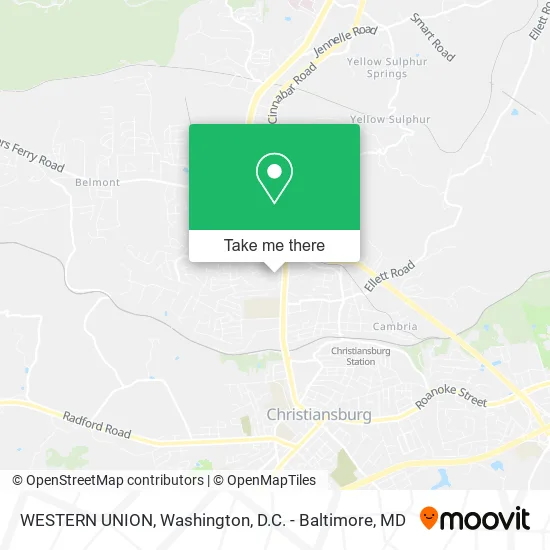 WESTERN UNION map