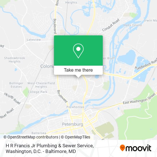 H R Francis Jr Plumbing & Sewer Service map