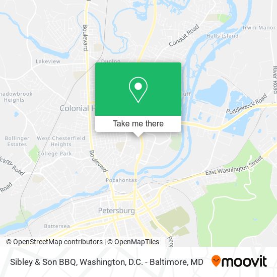 Sibley & Son BBQ map