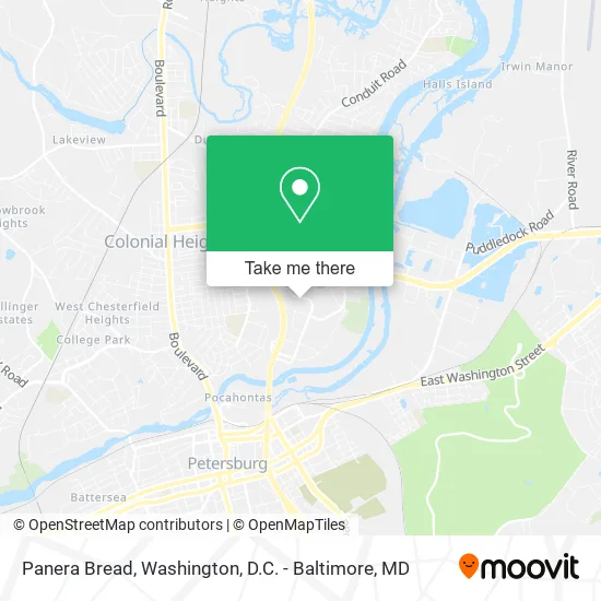 Panera Bread map