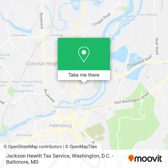Jackson Hewitt Tax Service map