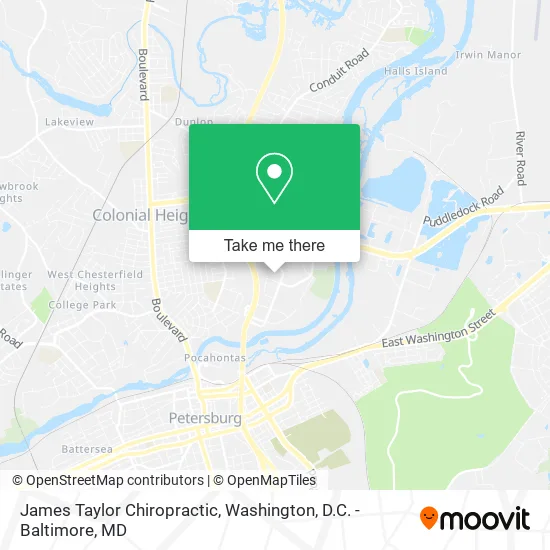 James Taylor Chiropractic map