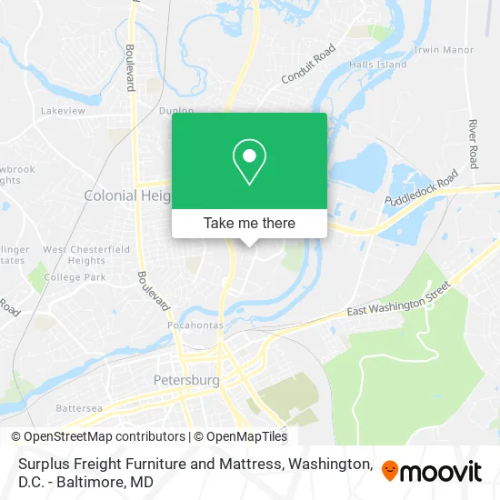 Surplus Freight Furniture and Mattress map