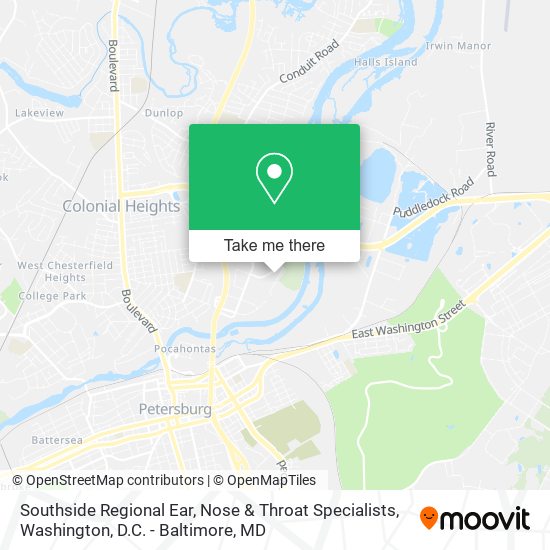 Southside Regional Ear, Nose & Throat Specialists map