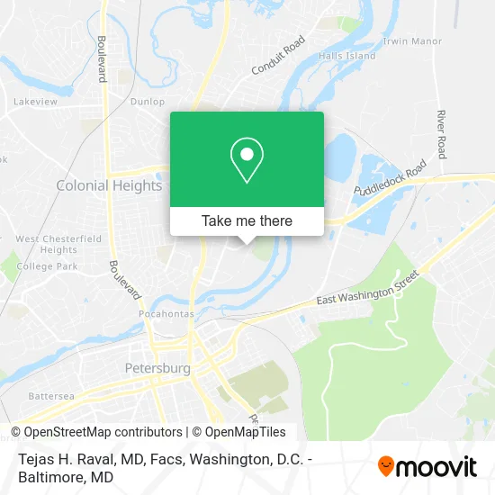 Tejas H. Raval, MD, Facs map