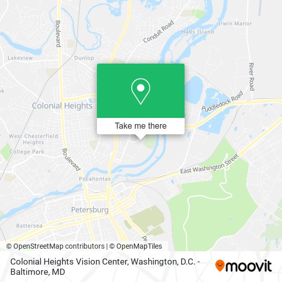 Colonial Heights Vision Center map
