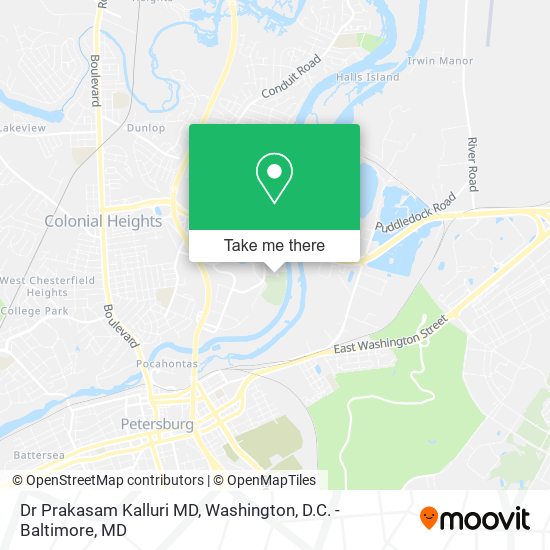 Mapa de Dr Prakasam Kalluri MD