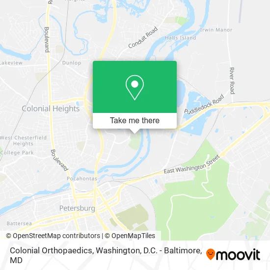 Colonial Orthopaedics map