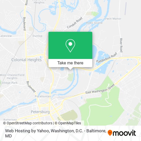 Mapa de Web Hosting by Yahoo