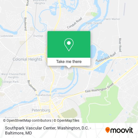 Mapa de Southpark Vascular Center