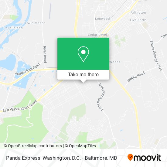 Mapa de Panda Express