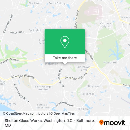 Mapa de Shelton Glass Works