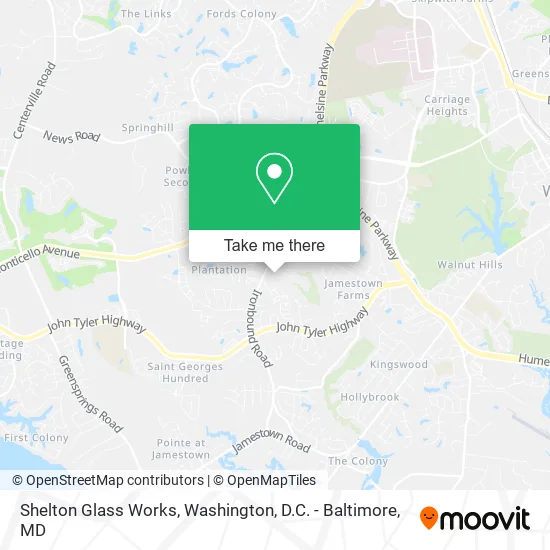 Shelton Glass Works map