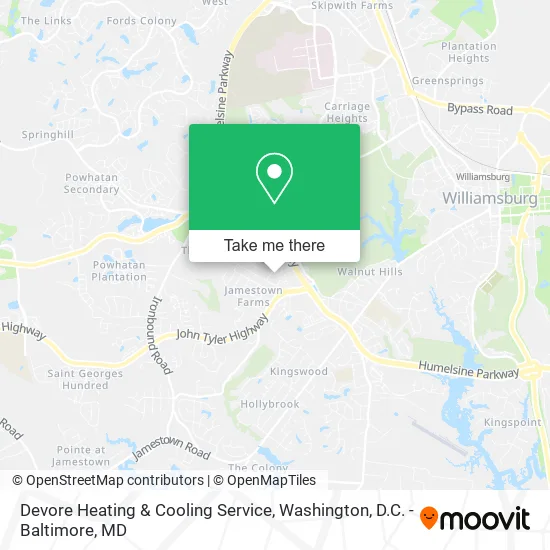 Devore Heating & Cooling Service map