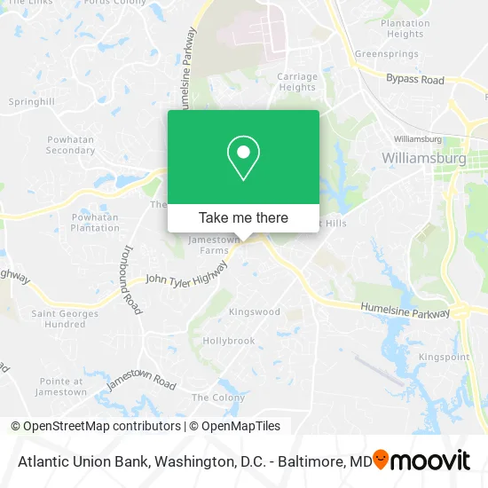 Atlantic Union Bank map