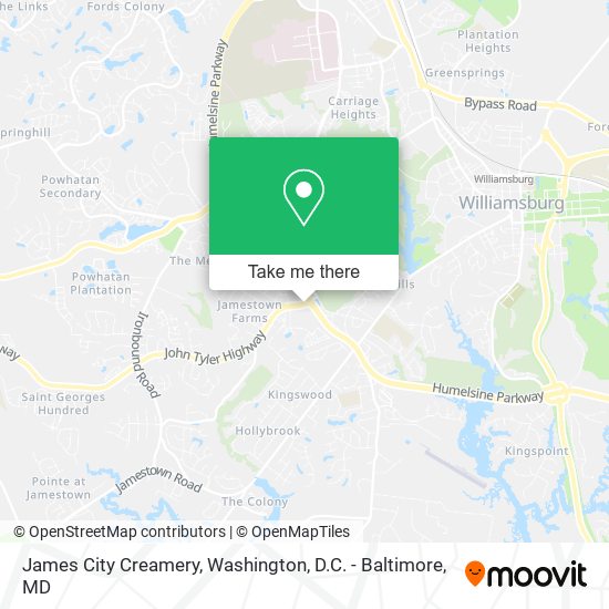 James City Creamery map