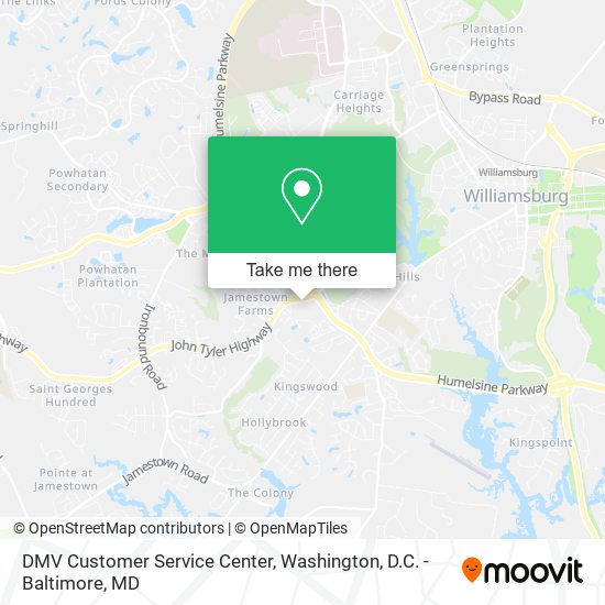 DMV Customer Service Center map