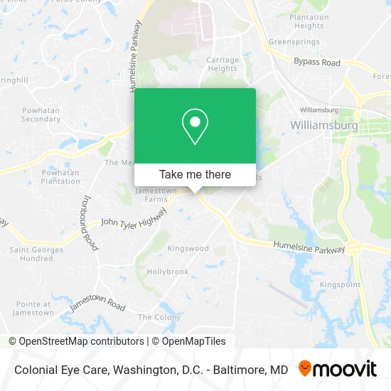 Colonial Eye Care map