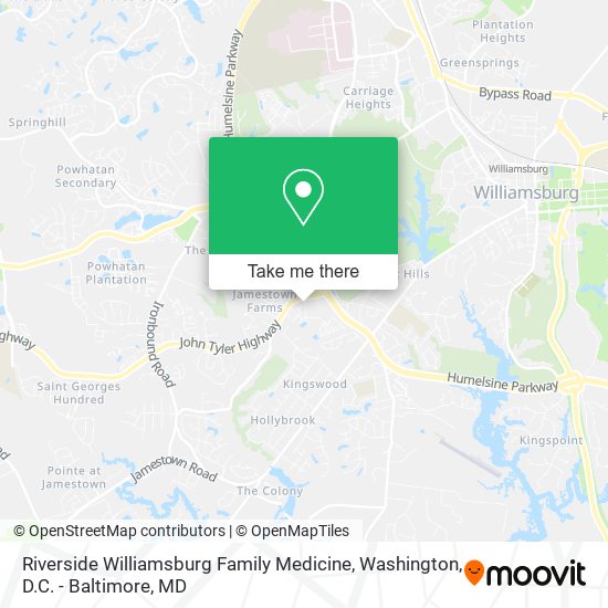Riverside Williamsburg Family Medicine map