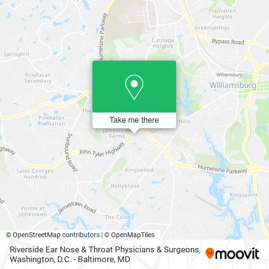 Riverside Ear Nose & Throat Physicians & Surgeons map