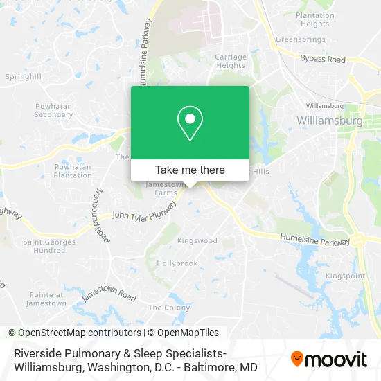 Riverside Pulmonary & Sleep Specialists-Williamsburg map