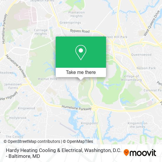 Mapa de Hardy Heating Cooling & Electrical