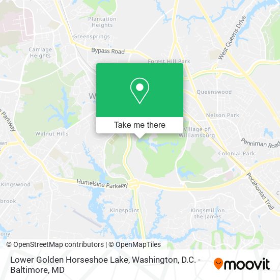 Mapa de Lower Golden Horseshoe Lake