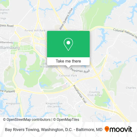 Bay Rivers Towing map