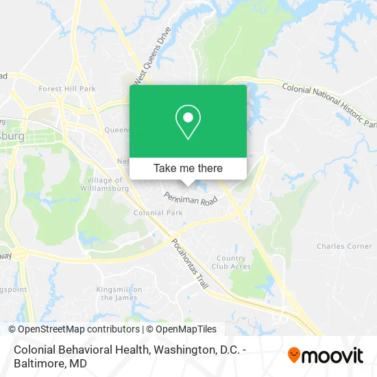 Colonial Behavioral Health map