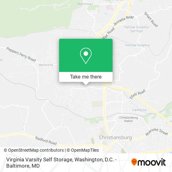 Mapa de Virginia Varsity Self Storage