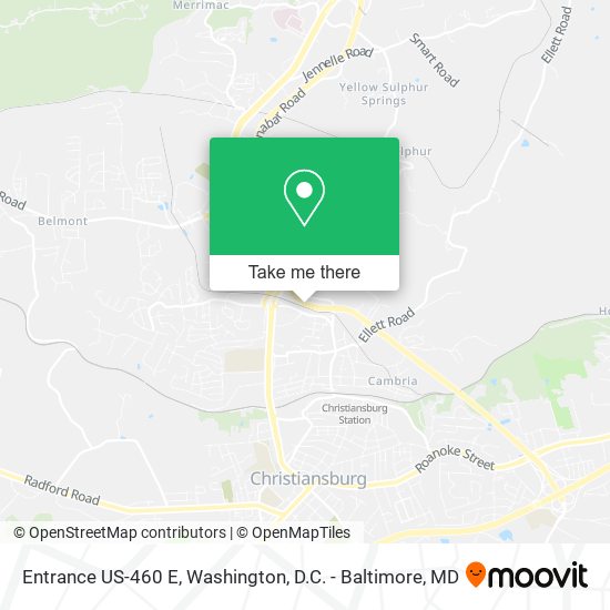 Entrance US-460 E map