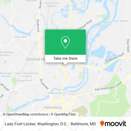 Lady Foot Locker map