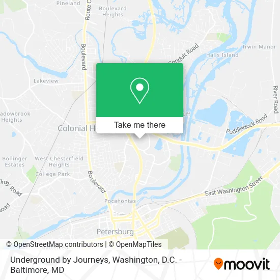 Underground by Journeys map