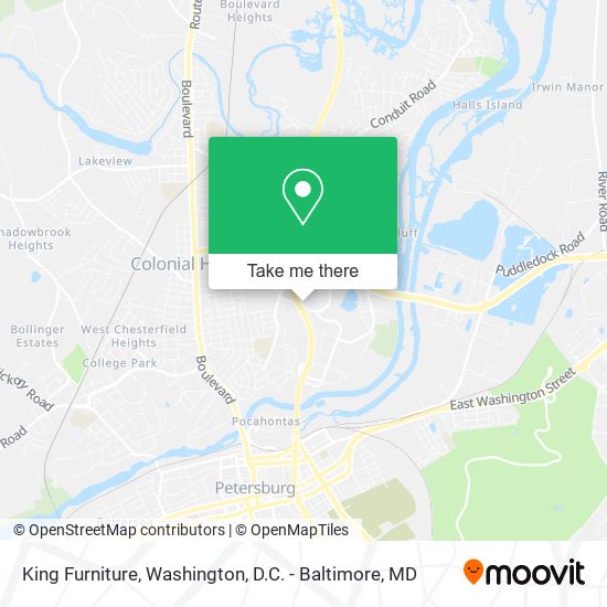 King Furniture map