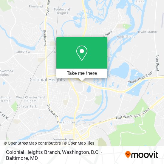 Mapa de Colonial Heights Branch