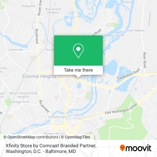 Xfinity Store by Comcast Branded Partner map
