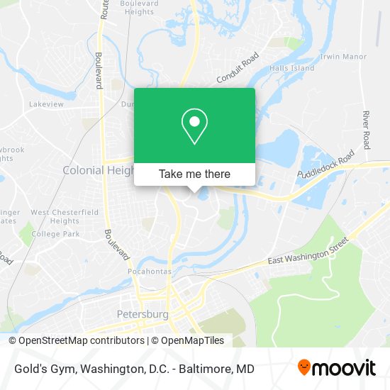 Gold's Gym map