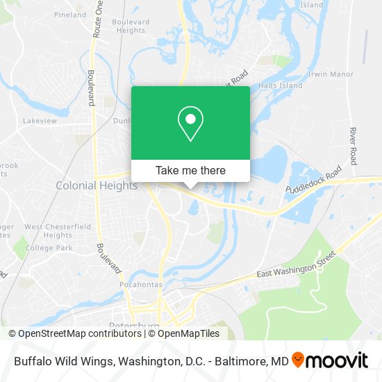 Buffalo Wild Wings map