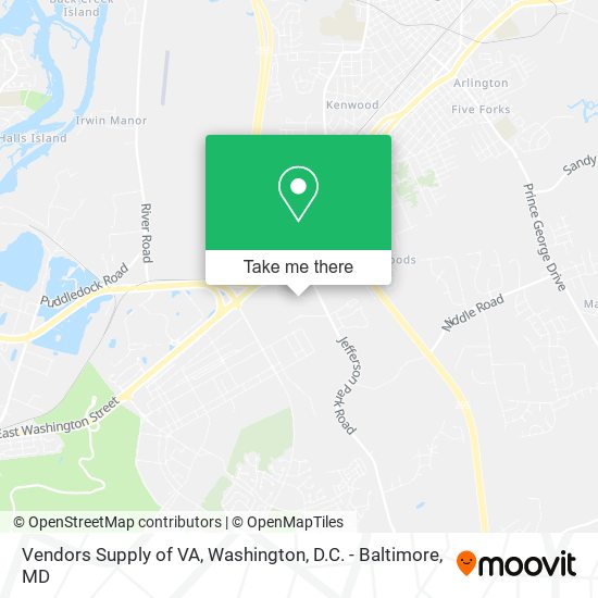 Mapa de Vendors Supply of VA
