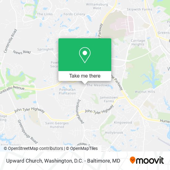 Upward Church map