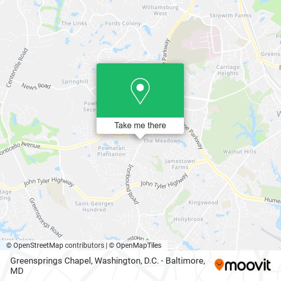 Mapa de Greensprings Chapel