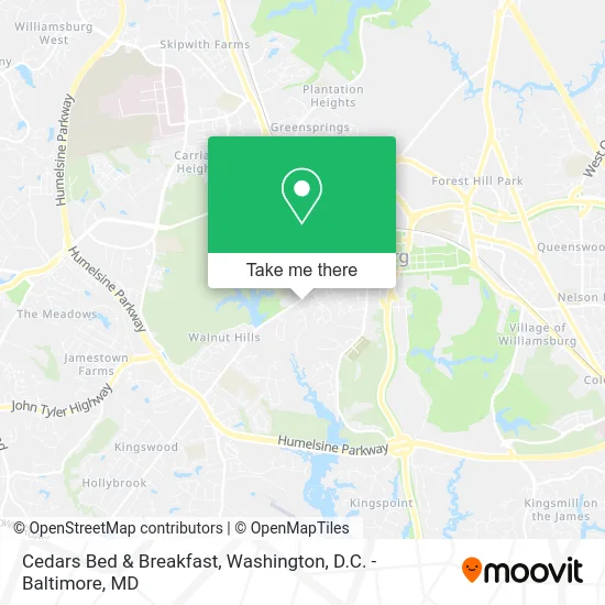 Cedars Bed & Breakfast map