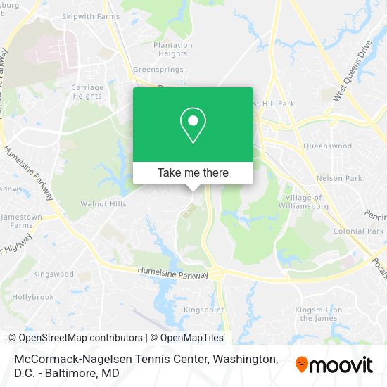 McCormack-Nagelsen Tennis Center map