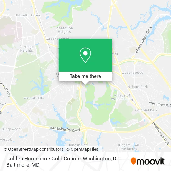 Golden Horseshoe Gold Course map